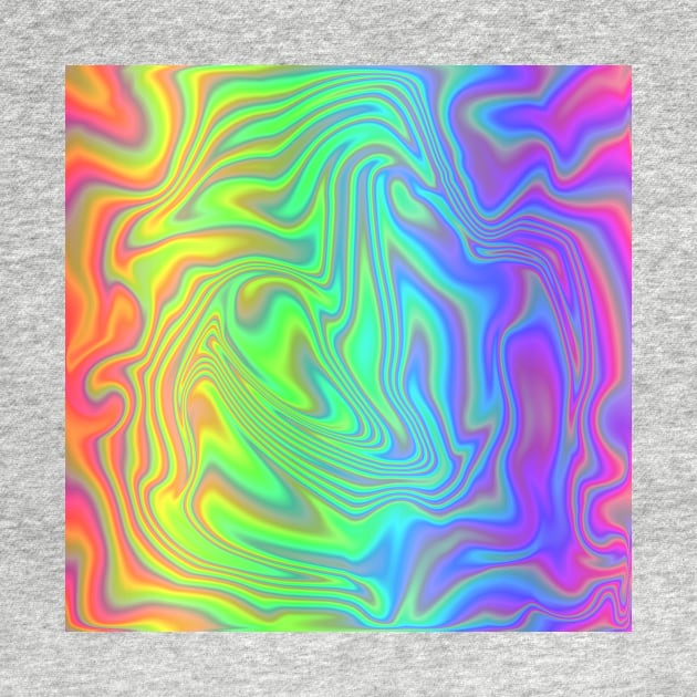 Psychedelic Rainbow Swirly Zebra Stripes Print by Art by Deborah Camp